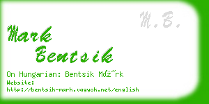 mark bentsik business card